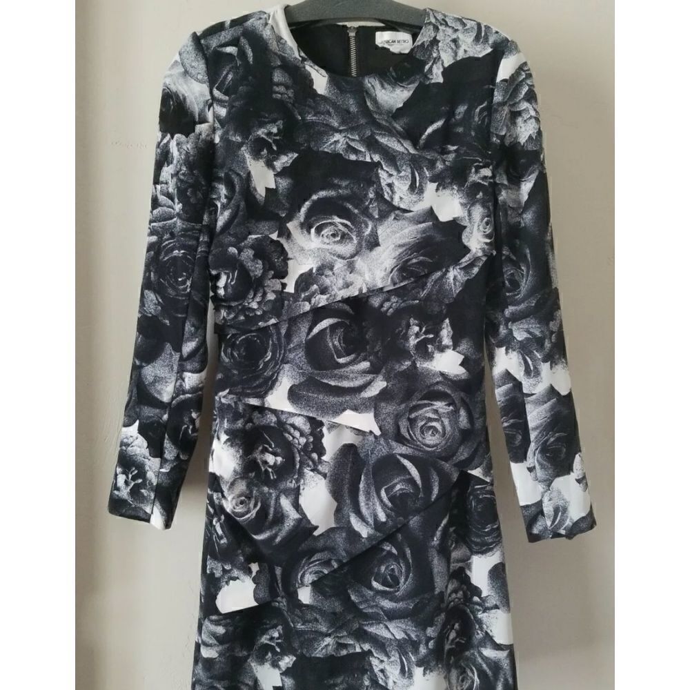 American Retro black roses dress 4 40